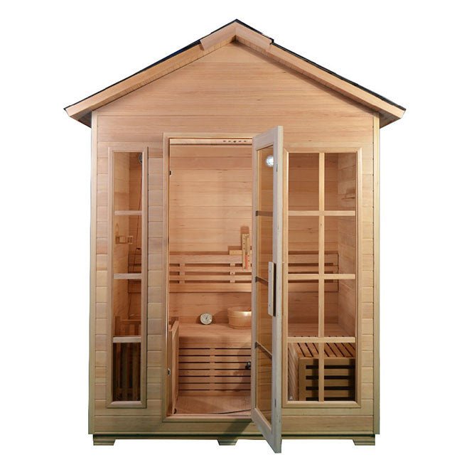6 Person Modern Outdoor Cabin Sauna - The Sauna World