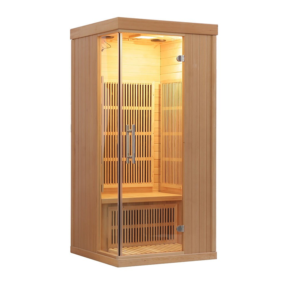 Carbon Heaters Glass Door Infrared Sauna Room - The Sauna World