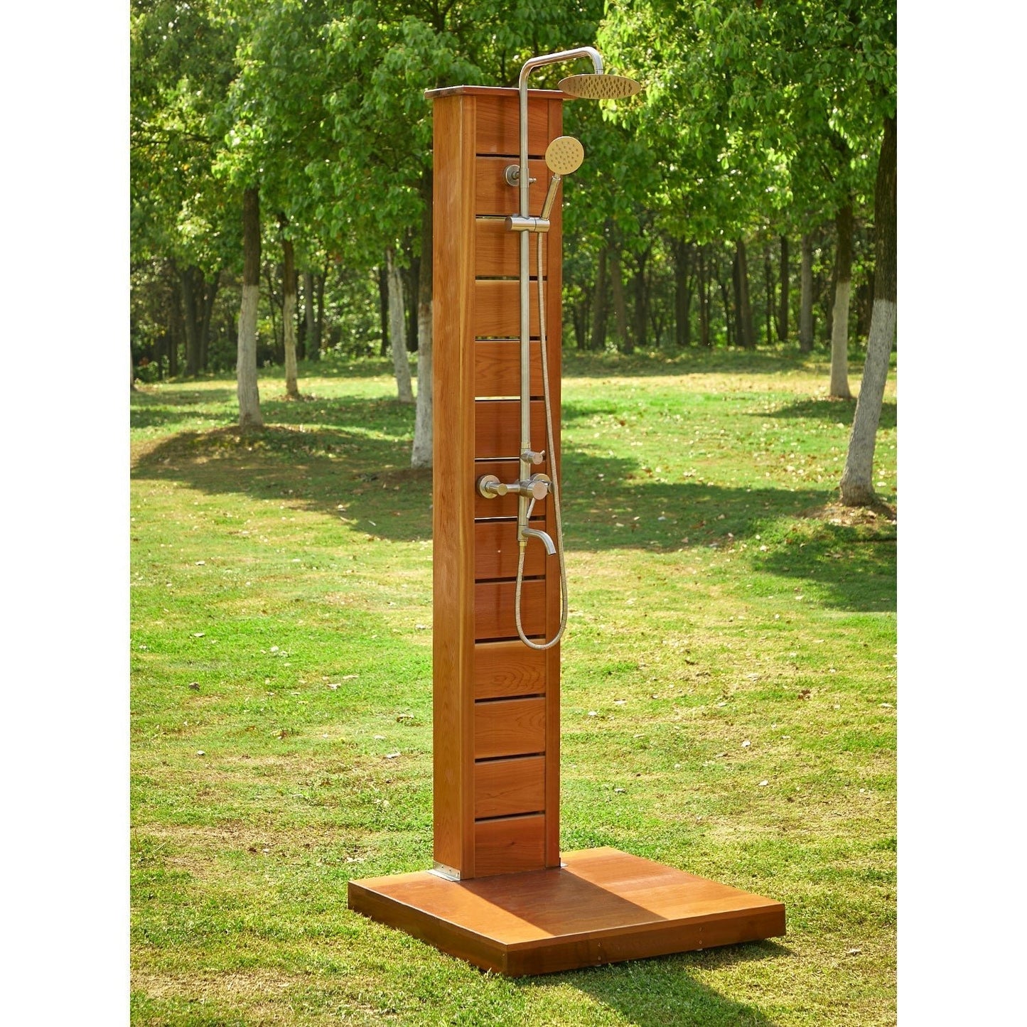 Handcrafted Western Red Cedar Sunlight Outdoor Shower - The Sauna World