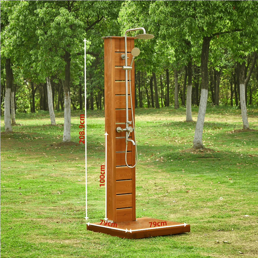 Handcrafted Western Red Cedar Sunlight Outdoor Shower - The Sauna World