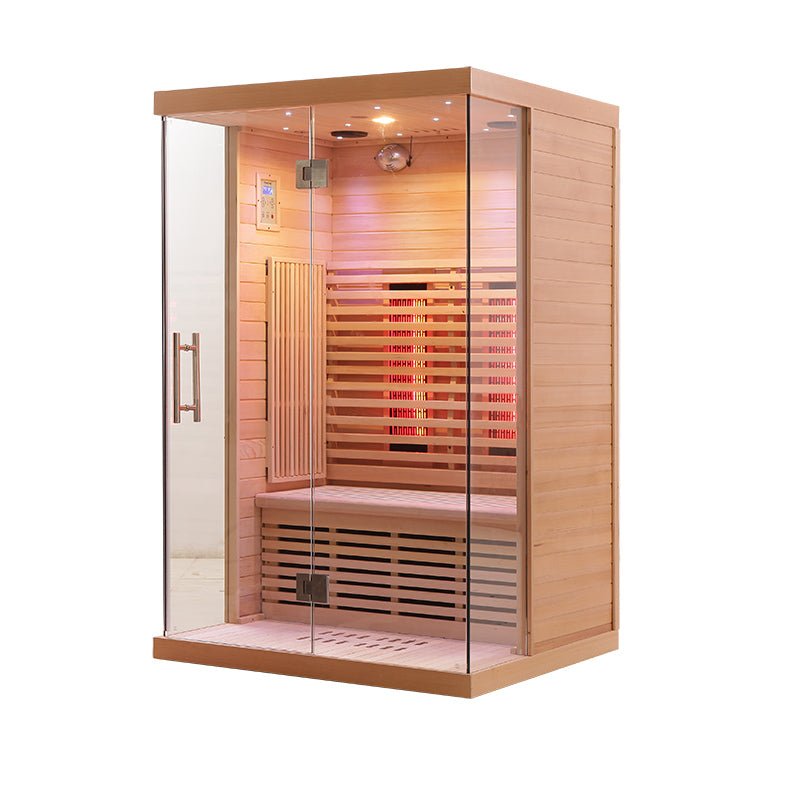 Indoor Low EMF Infrared Sauna with Frone Glass - The Sauna World