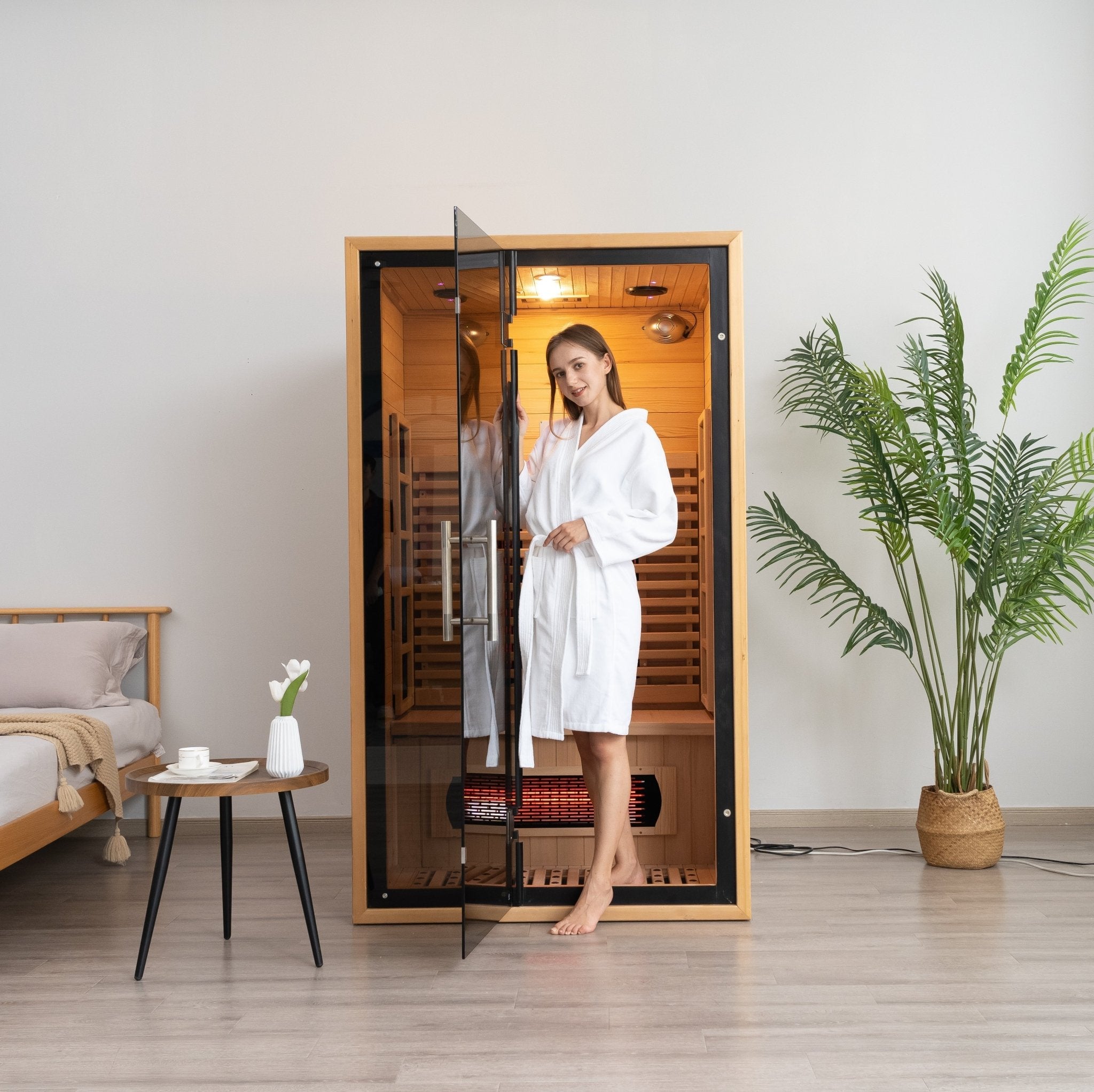 Luxury Ozone Dry Far Infrared Indoor Sauna(with precision wood slats)