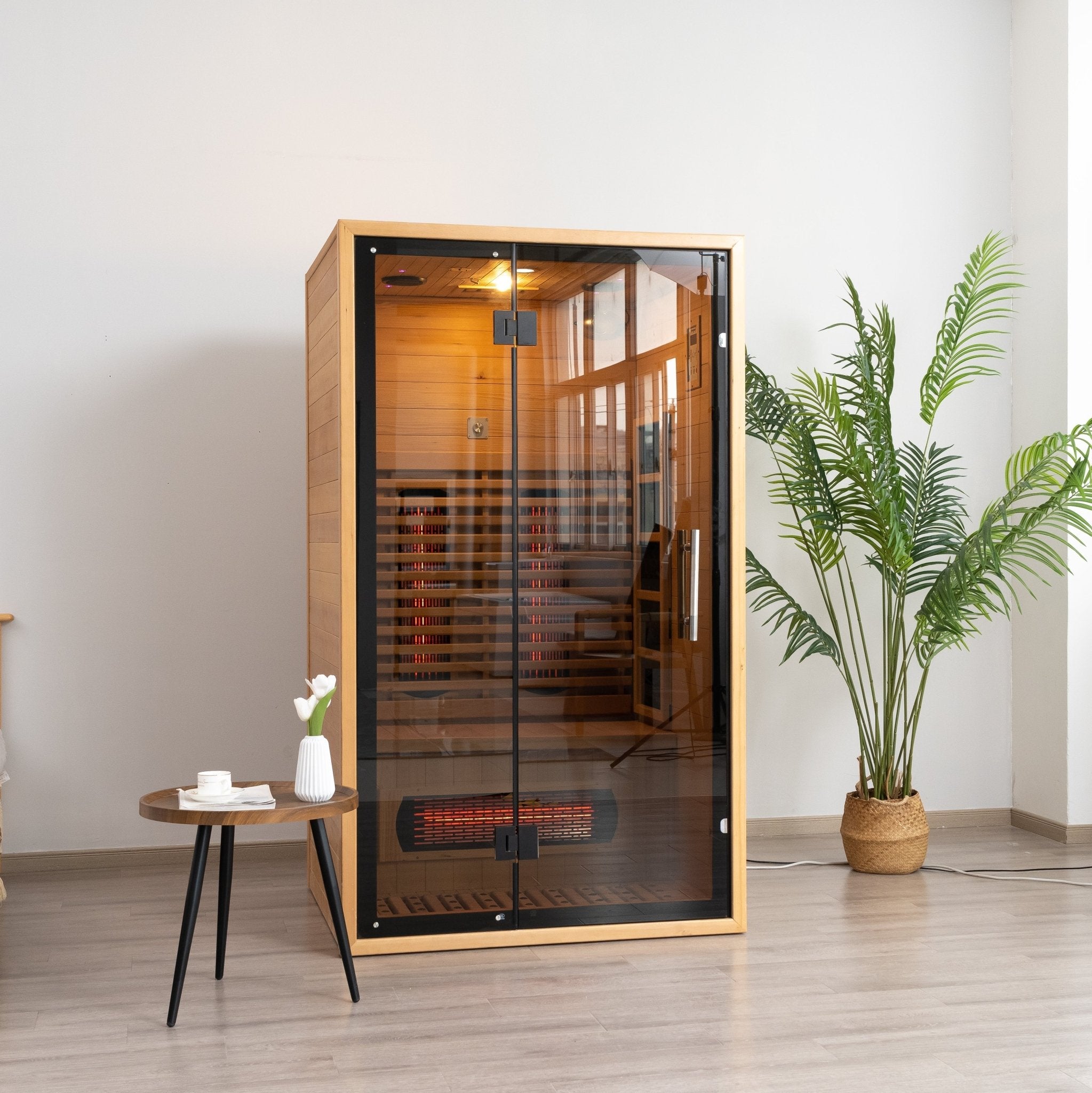 Luxury Ozone Dry Far Infrared Indoor Sauna(with precision wood slats)
