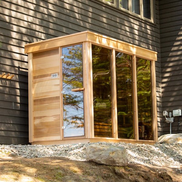 Modern Box Large Outdoor Sauna - The Sauna World