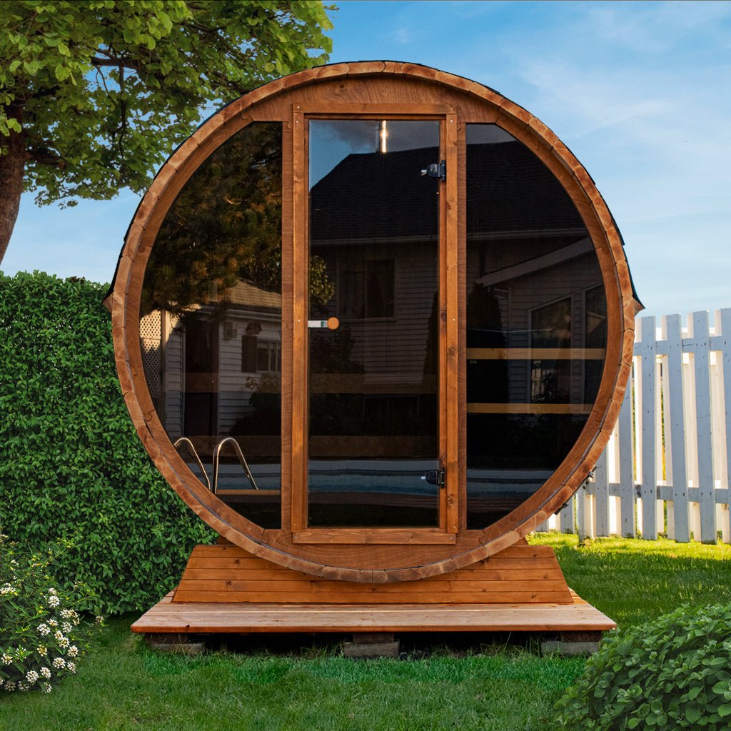 Outdoor Fashion Barrel Sauna(3-4 Person) - The Sauna World
