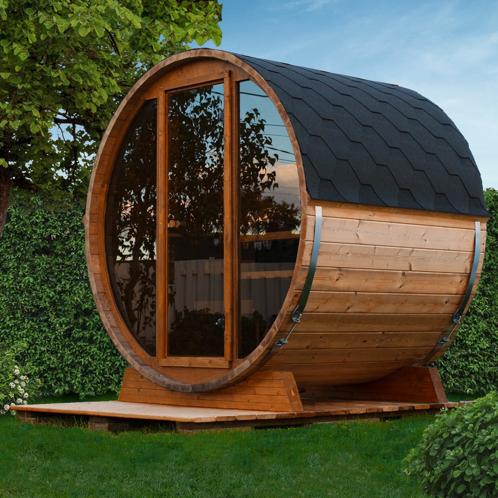 Outdoor Fashion Barrel Sauna(3-4 Person) - The Sauna World