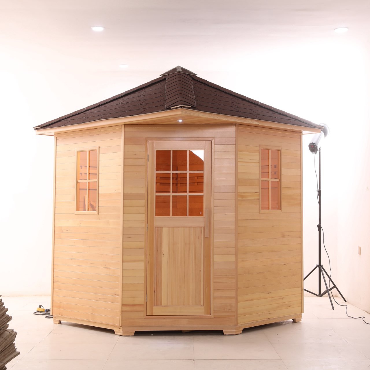 Outdoor Wood Steam Sauna(5-6 Person) - The Sauna World