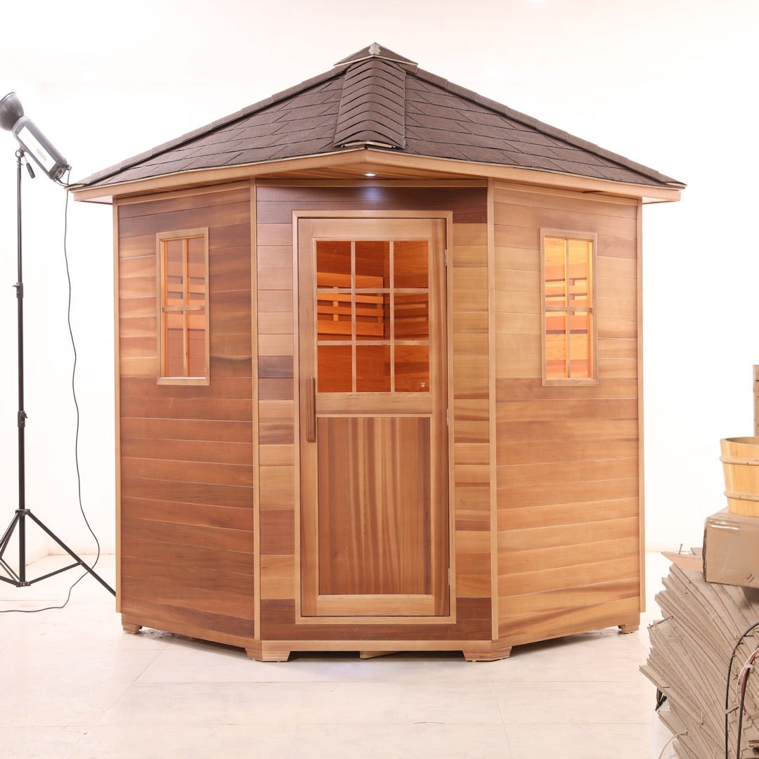Outdoor Wood Steam Sauna(5-6 Person) - The Sauna World