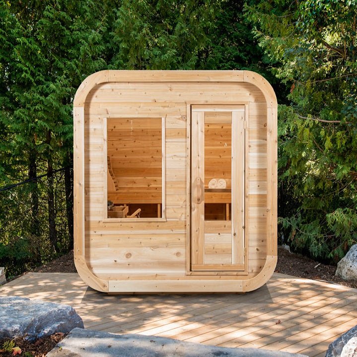 Traditional Outdoor Square Sauna - The Sauna World