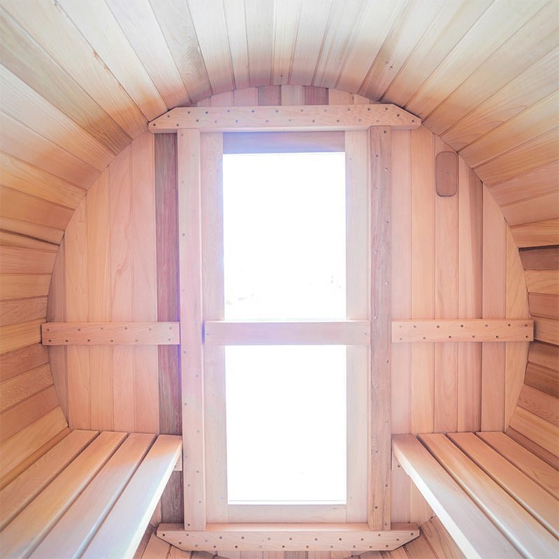 Canadian Wood Outdoor Barrel Sauna Room - The Sauna World