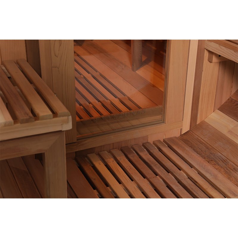 Canadian Wood Outdoor Barrel Sauna Room - The Sauna World