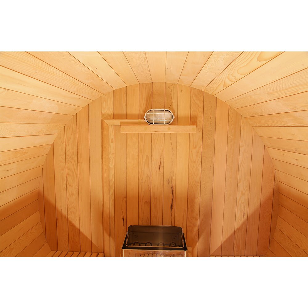 Canadian Wood Outdoor Barrel Sauna Room - The Sauna World