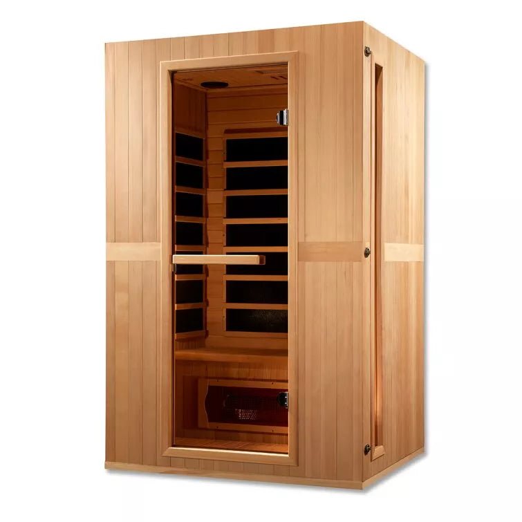 Dynamic Infrared 2 - Person Indoor Bluetooth Compatible FAR Infrared Sauna in Hemlock - The Sauna World