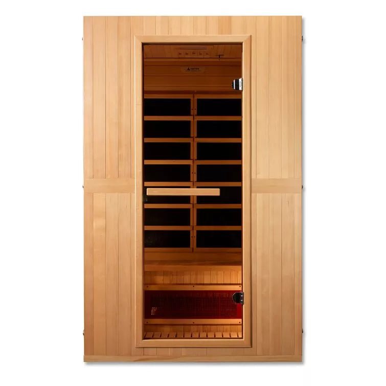 Dynamic Infrared 2 - Person Indoor Bluetooth Compatible FAR Infrared Sauna in Hemlock - The Sauna World