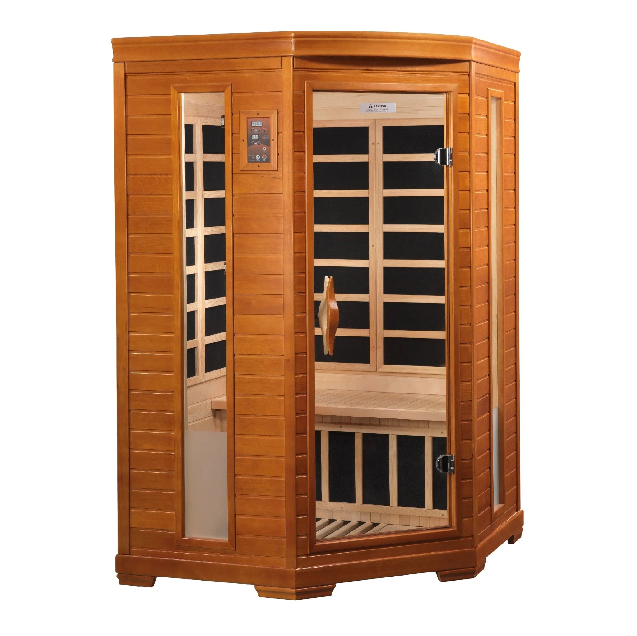 Dynamic Saunas 2 Person Corner Low EMF "Heming Edition" FAR Infrared Sauna DYN-6225-02 - The Sauna World