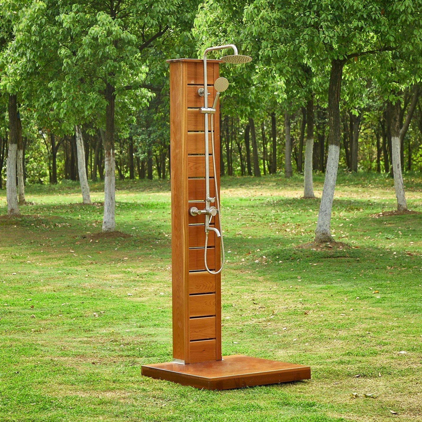 Handcrafted Western Red Cedar Sunlight Outdoor Shower - The Sauna World
