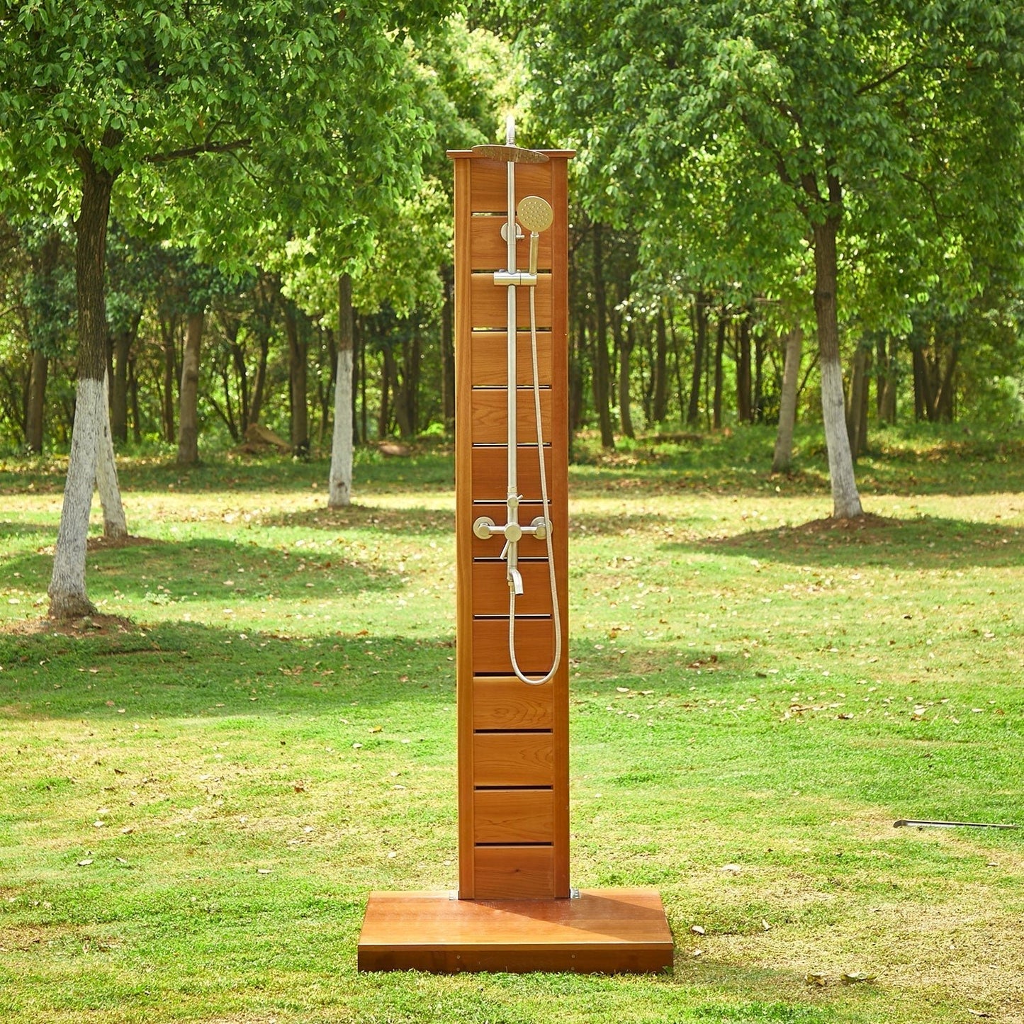 Handcrafted Western Red Cedar Sunlight Outdoor Shower - The Sauna World