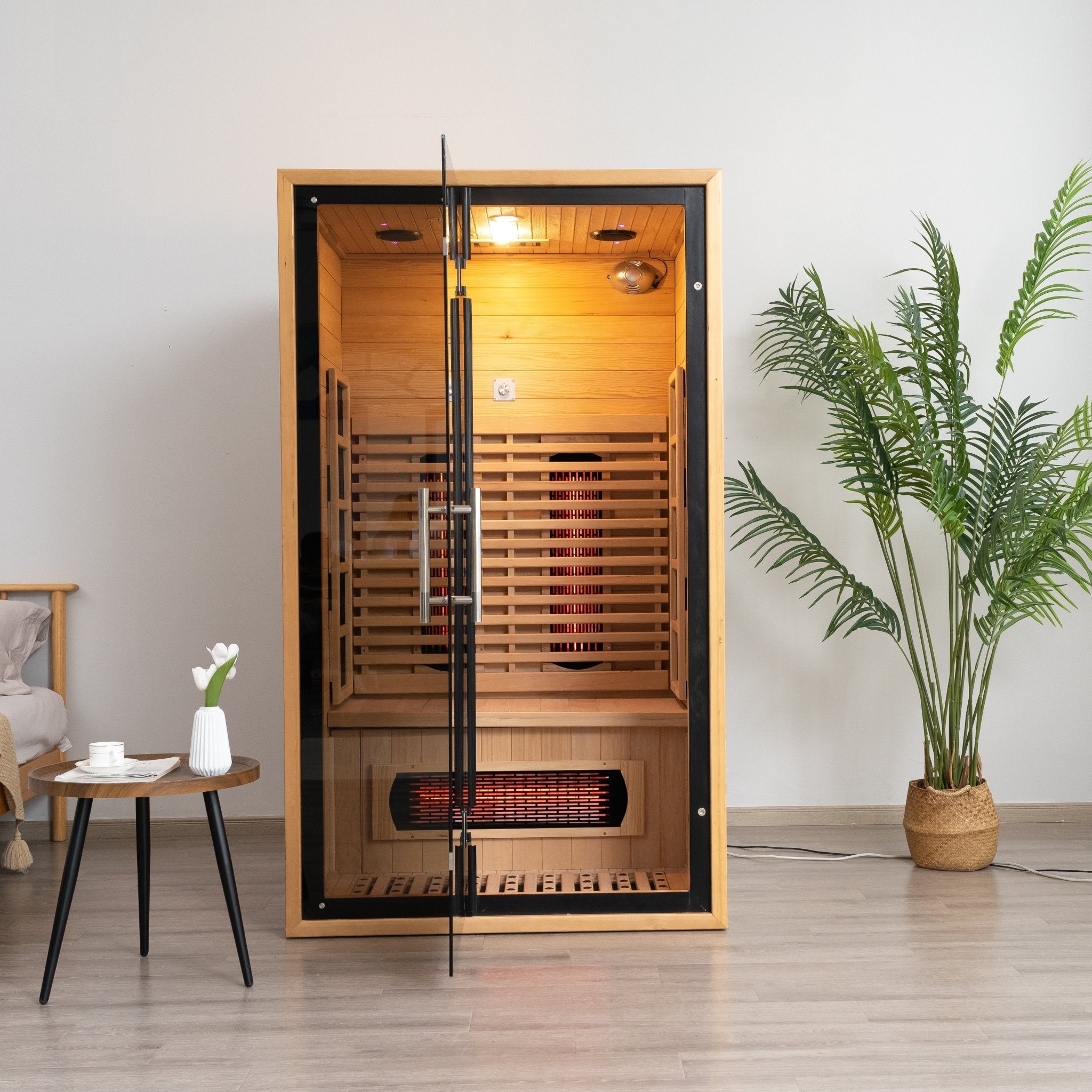 Luxury Ozone Dry Far Infrared Indoor Sauna（with precision wood slats）