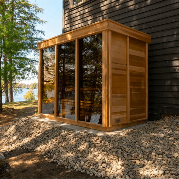 Modern Box Large Outdoor Sauna - The Sauna World