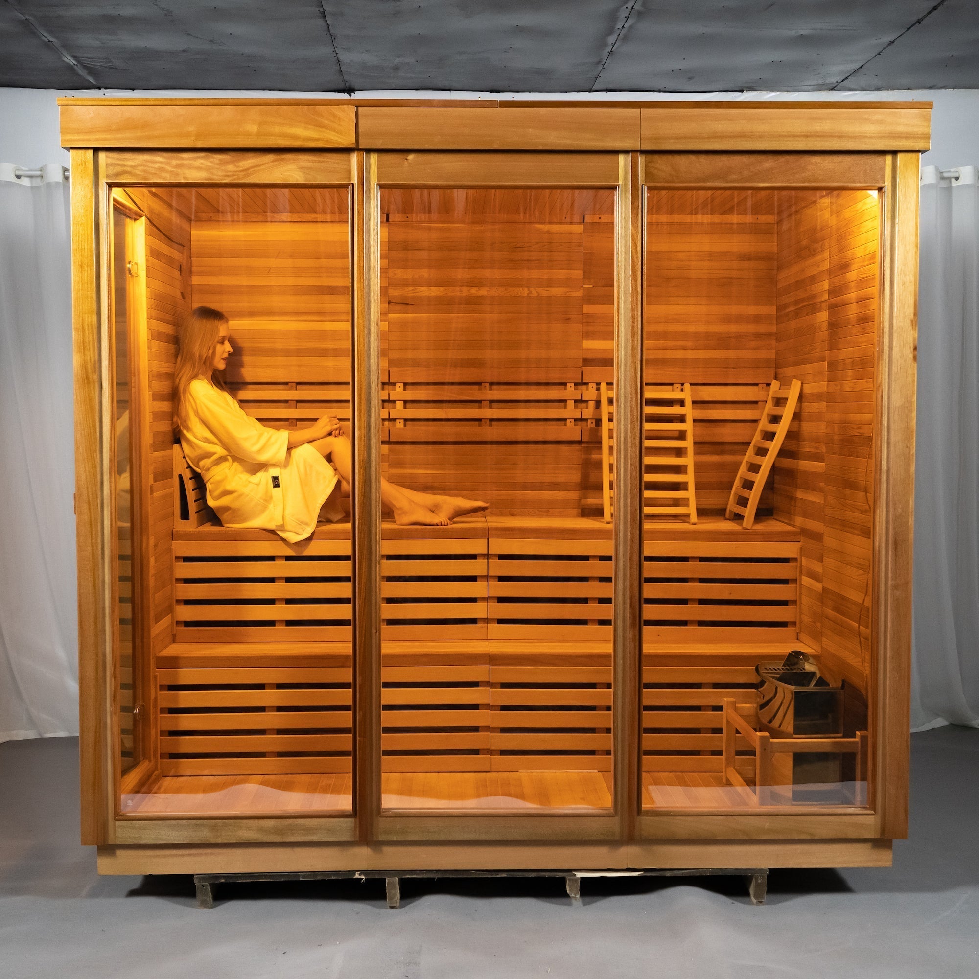 Modern Box Large Outdoor Sauna - The Sauna World
