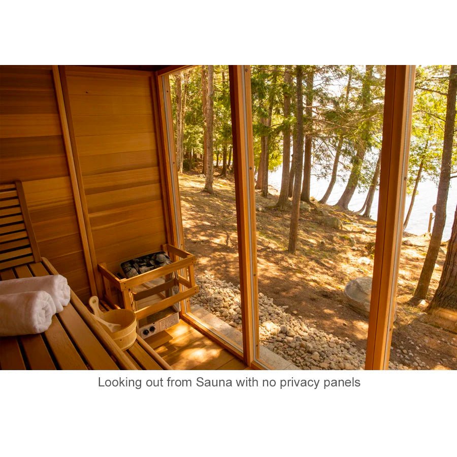 Modern Box Large Outdoor Sauna - The Sauna World