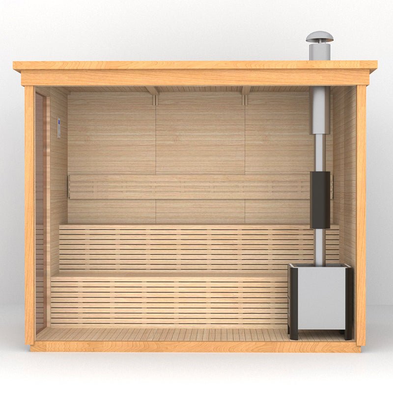 Modern Box Large Outdoor Sauna - The Sauna World
