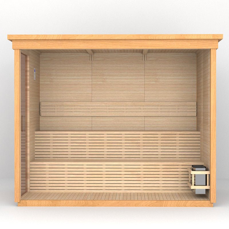 Modern Box Large Outdoor Sauna - The Sauna World