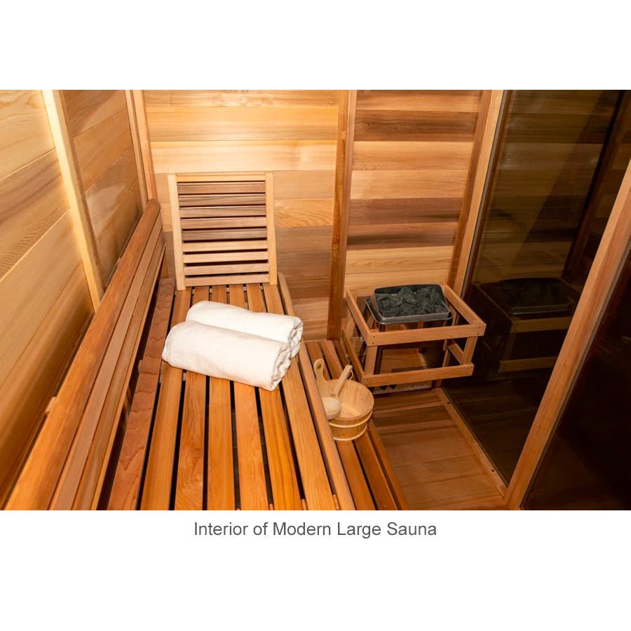 Modern Box Large Outdoor Sauna - The Sauna World
