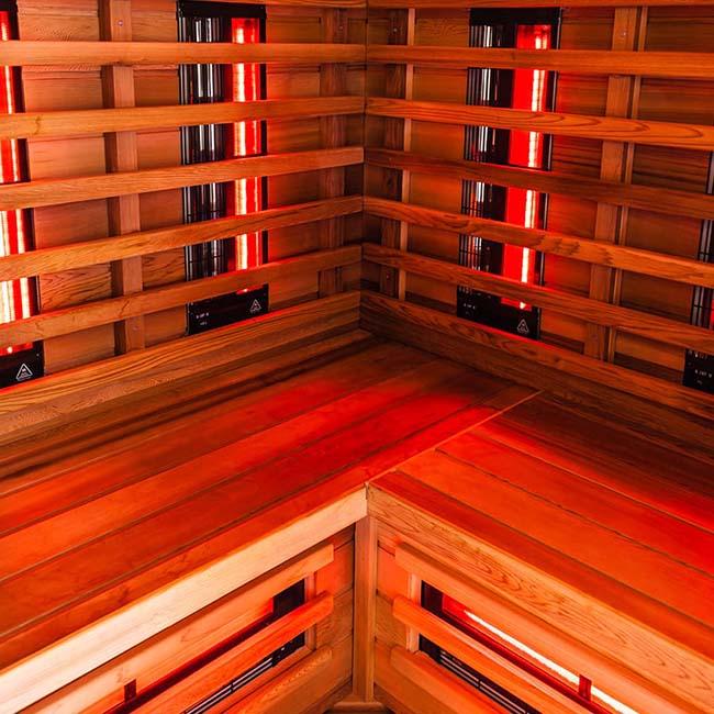 Solid Wooden Infrared Spa Sauna Steam Room 6KW For 5 Person（Indoor） - The Sauna World